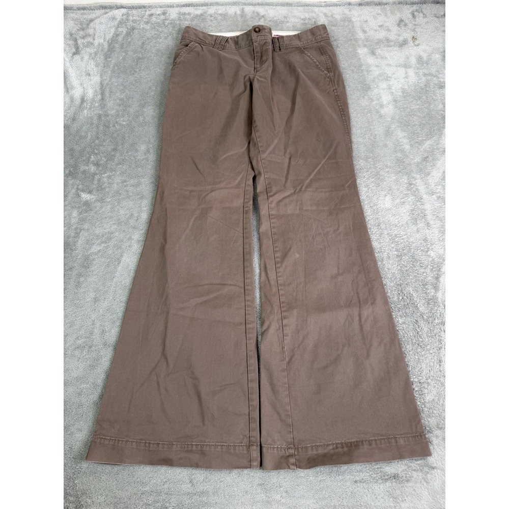 Vintage Y2K Old Navy Super Flare Pants Women's Size 6 Brown Low Rise Baggy